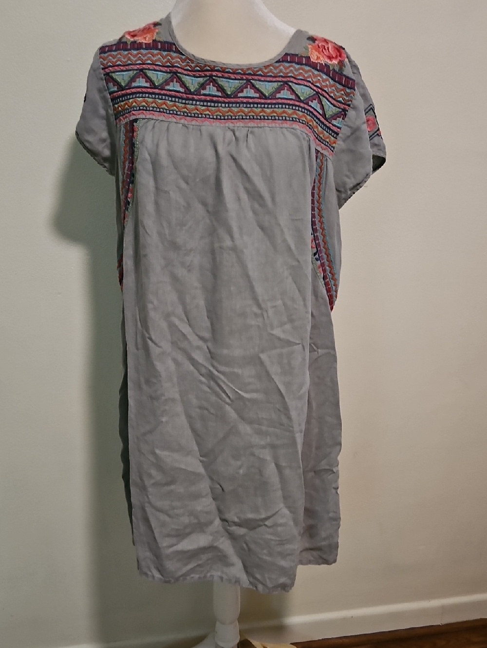 Johnny Was Linen Dress M - Picture 4 of 9